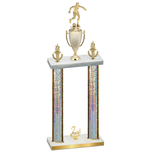 Double Silver Glacier Second Place Soccer Trophy