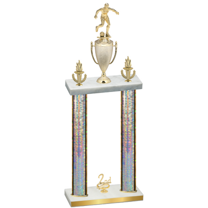 Double Silver Glacier Second Place Soccer Trophy