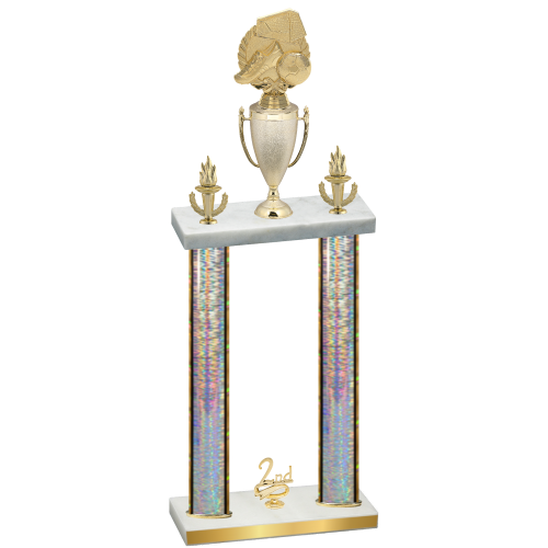 Double Silver Glacier Second Place Soccer Trophy
