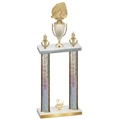 Double Silver Glacier Second Place Soccer Trophy