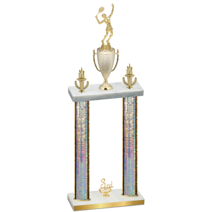 Double Silver Glacier Third Place Tennis Trophy