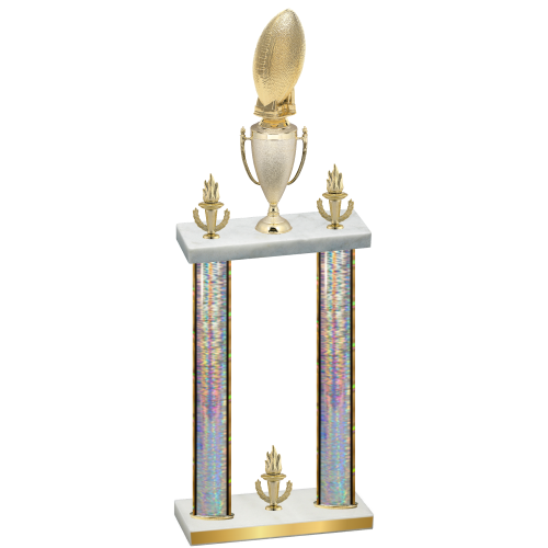 Double Silver Glacier Victory Football Trophy