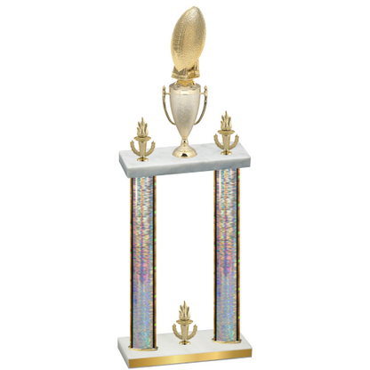 Double Silver Glacier Victory Football Trophy