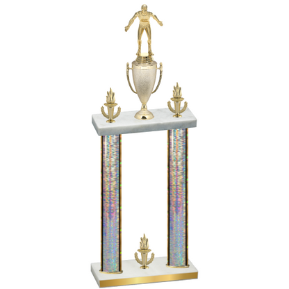Double Silver Glacier Victory Wrestling Trophy