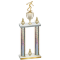 Double Silver Glacier Victory Bowling Trophy