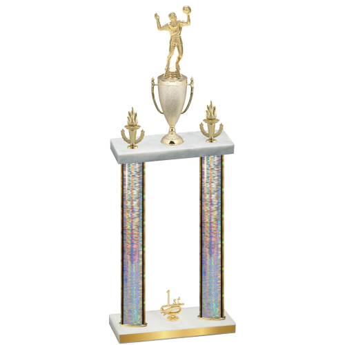 Double Silver Glacier First Place Volleyball Trophy