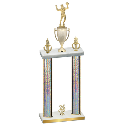 Double Silver Glacier Year Volleyball Trophy