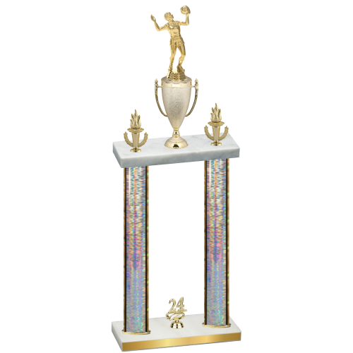 Double Silver Glacier Year Volleyball Trophy