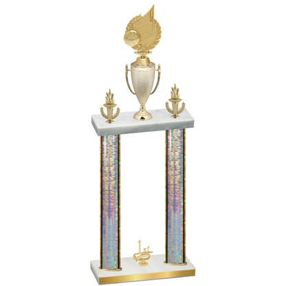 Double Silver Glacier First Place Volleyball Trophy