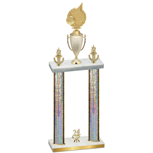 Double Silver Glacier Year Volleyball Trophy