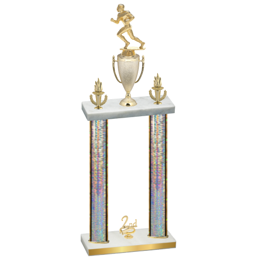 Double Silver Glacier Second Place Football Trophy