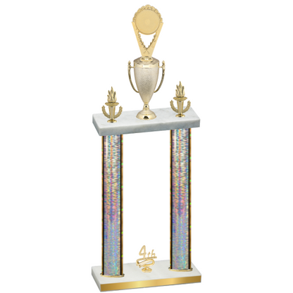Double Silver Glacier Fourth Place Insert Trophy