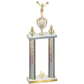 Double Silver Glacier Third Place Cheerleading Trophy