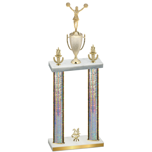 Double Silver Glacier Year Cheerleading Trophy