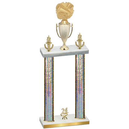 Double Silver Glacier Year Cheerleading Trophy