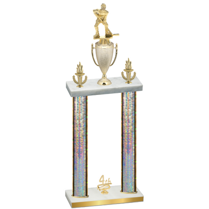 Double Silver Glacier Fourth Place Hockey Trophy
