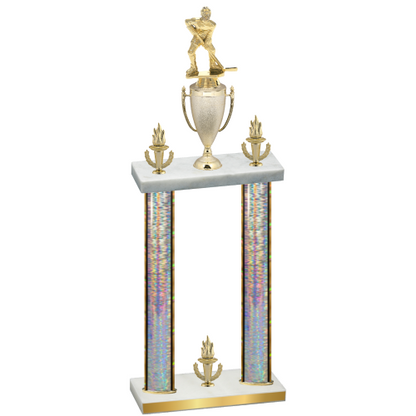 Double Silver Glacier Victory Hockey Trophy