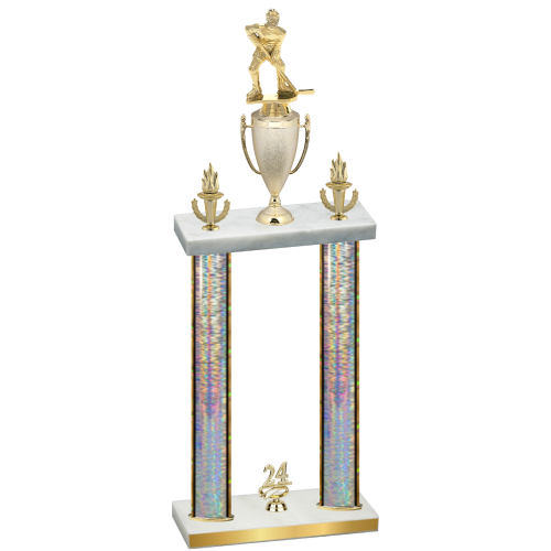 Double Silver Glacier Year Hockey Trophy
