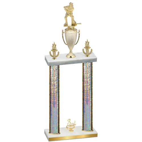 Double Silver Glacier Third Place Hockey Trophy