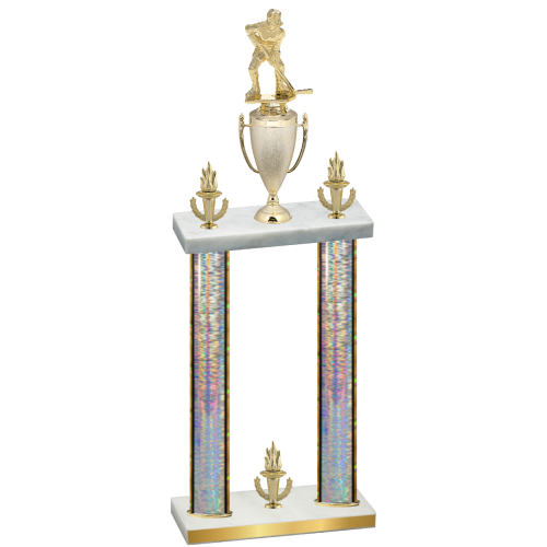 Double Silver Glacier Victory Hockey Trophy