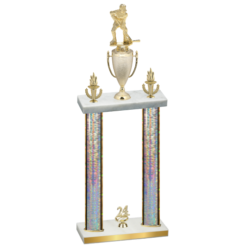 Double Silver Glacier Year Hockey Trophy