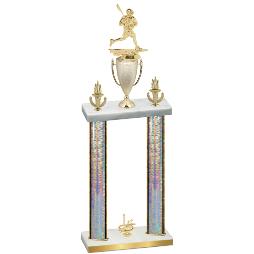 Double Silver Glacier First Place Lacrosse Trophy