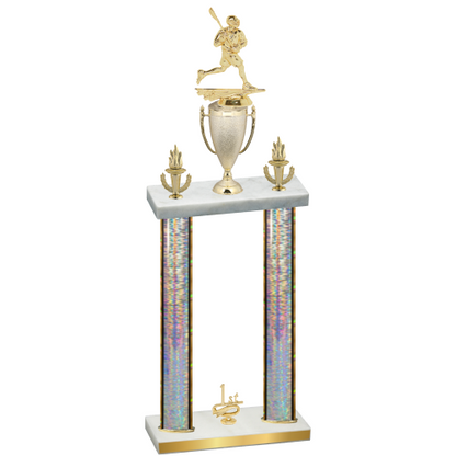 Double Silver Glacier First Place Lacrosse Trophy