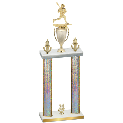 Double Silver Glacier Year Lacrosse Trophy