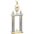 Double Silver Glacier Third Place Lacrosse Trophy