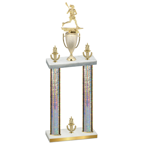 Double Silver Glacier Victory Lacrosse Trophy