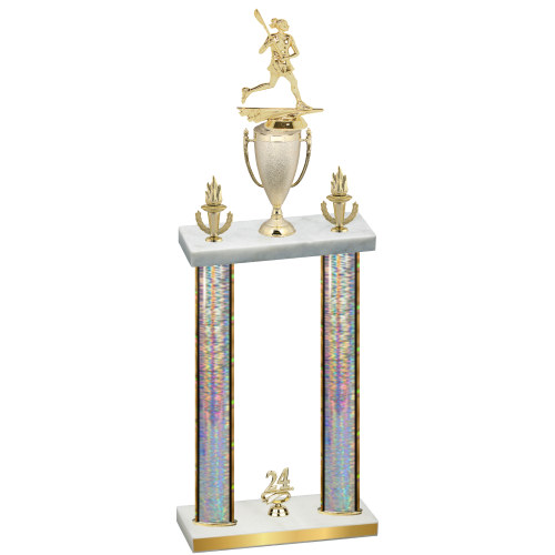 Double Silver Glacier Year Lacrosse Trophy