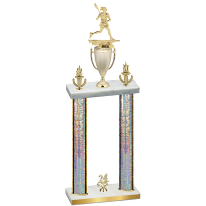 Double Silver Glacier Year Lacrosse Trophy