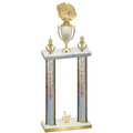 Double Silver Glacier Third Place Basketball Trophy