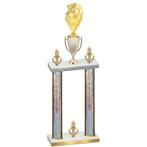 Double Silver Glacier Victory Pickleball Trophy