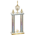 Double Silver Glacier Third Place Chess Trophy