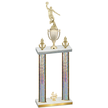 Double Silver Glacier Fourth Place Basketball Trophy