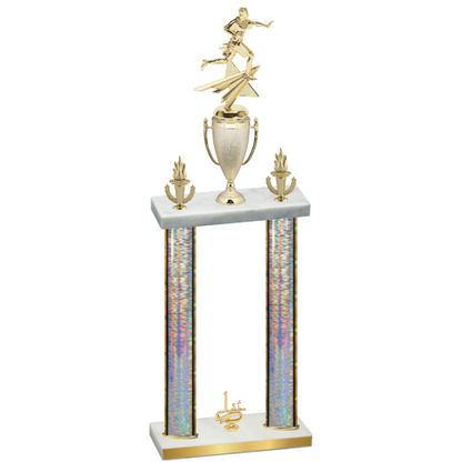Double Silver Glacier First Place Flag Football Trophy