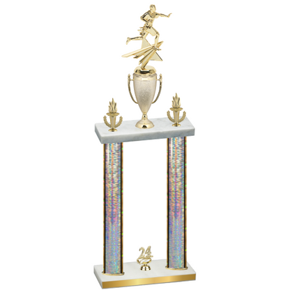 Double Silver Glacier Year Flag Football Trophy
