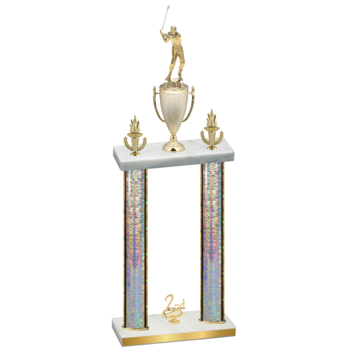 Double Silver Glacier Second Place Golf Trophy