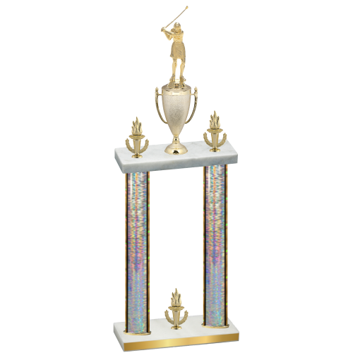 Double Silver Glacier Victory Golf Trophy
