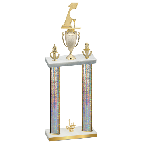 Double Silver Glacier First Place Golf Trophy