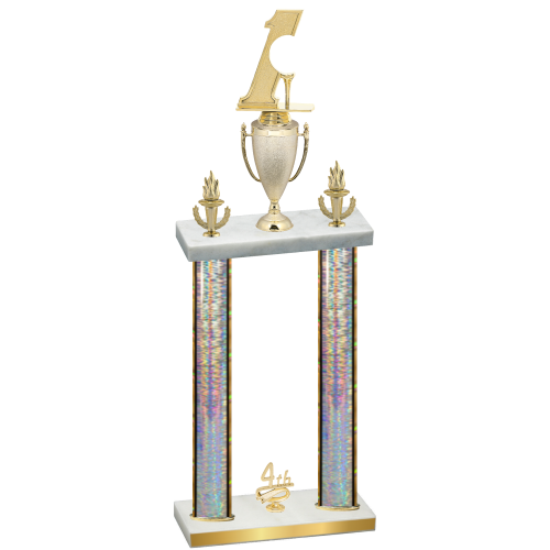 Double Silver Glacier Fourth Place Golf Trophy