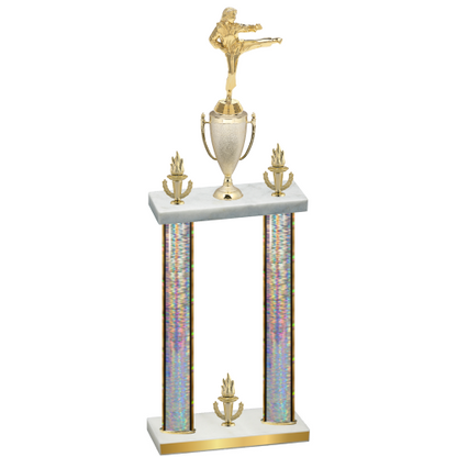 Double Silver Glacier Victory Karate Trophy
