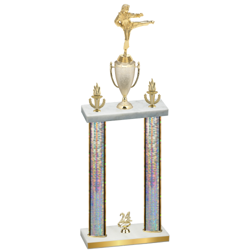 Double Silver Glacier Year Karate Trophy