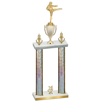 Double Silver Glacier Year Karate Trophy