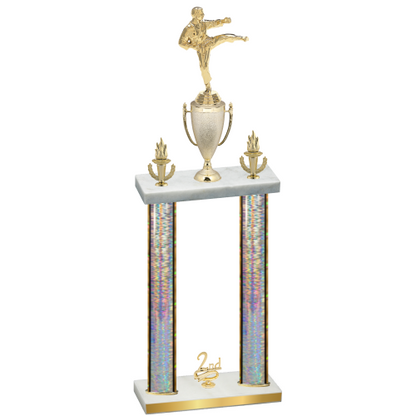 Double Silver Glacier Second Place Karate Trophy