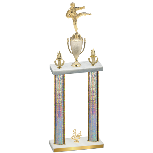 Double Silver Glacier Third Place Karate Trophy