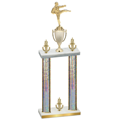 Double Silver Glacier Victory Karate Trophy