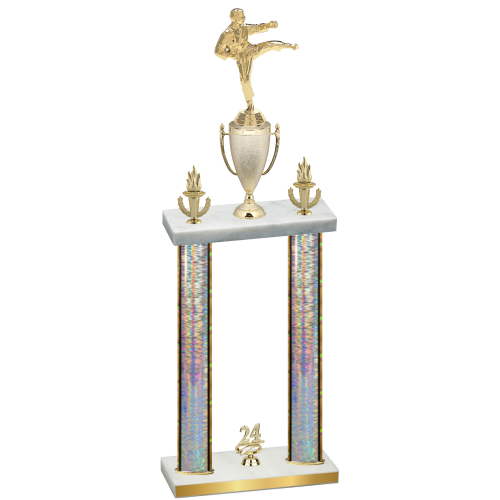 Double Silver Glacier Year Karate Trophy