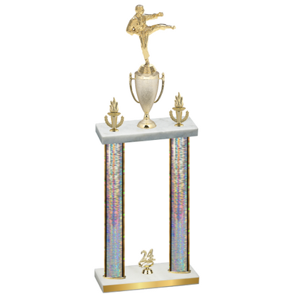 Double Silver Glacier Year Karate Trophy